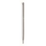 Gerecyclede aluminium pen met chromen clip kleur mat zilver derde weergave