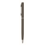 Gerecyclede aluminium pen met chromen clip kleur titanium vierde weergave