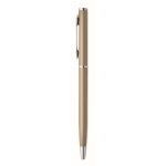Gerecyclede aluminium pen met chromen clip kleur champagne vierde weergave