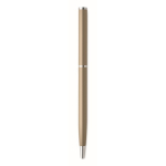 Gerecyclede aluminium pen met chromen clip kleur champagne vijfde weergave
