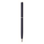 Gerecyclede aluminium pen met chromen clip kleur marineblauw vijfde weergave