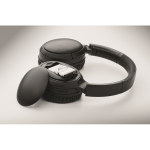 Opvouwbare draadloze koptelefoon met microfoon en handsfreefunctie kleur zwart foto bekijken achtste weergave