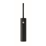 Powerbank van gerecycled aluminium met kabel, 5.000mAh kleur zwart negende weergave