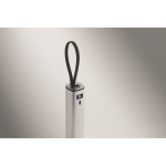 Powerbank van gerecycled aluminium met kabel, 5.000mAh kleur mat zilver foto bekijken derde weergave