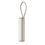 Powerbank van gerecycled aluminium met kabel, 5.000mAh kleur mat zilver achtste weergave