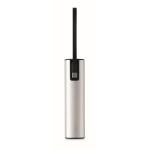 Powerbank van gerecycled aluminium met kabel, 5.000mAh kleur mat zilver negende weergave