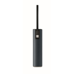 Powerbank van gerecycled aluminium met kabel, 5.000mAh kleur marineblauw negende weergave