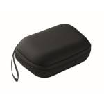 3-in-1 noodkit met AM/FM-radio en ledzaklamp in koeltas kleur zwart