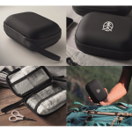3-in-1 noodkit met AM/FM-radio en ledzaklamp in koeltas kleur zwart