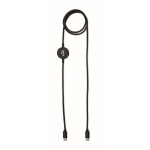USB-C-kabel met oplaadfunctie voor smartwatch kleur zwart hoofdweergave
