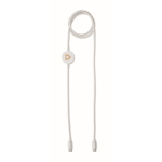 USB-C-kabel met oplaadfunctie voor smartwatch kleur wit hoofdweergave