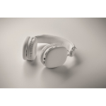 Draadloze hoofdtelefoon met hoofdband, handsfree en oplaadbaar kleur wit foto bekijken vierde weergave