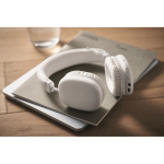 Draadloze hoofdtelefoon met hoofdband, handsfree en oplaadbaar kleur wit sfeervolle weergave