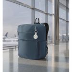 Waterafstotende nylon reissrugzak met meerdere vakken 20 L kleur blauw tweede sfeervolle weergave