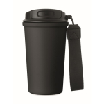 Thermische beker met handvat en lekvrije sluiting 400 ml kleur zwart vierde weergave