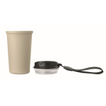 Thermische beker met handvat en lekvrije sluiting 400 ml kleur beige zesde weergave
