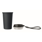 Thermische beker met handvat en lekvrije sluiting 400 ml kleur marineblauw zesde weergave