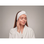 Verstelbare microvezel haarband voor gezichtsverzorging kleur wit foto weergave
