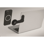 Magnetische aluminium telefoonhouder met metalen ring kleur zwart foto bekijken derde weergave
