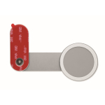 Magnetische aluminium telefoonhouder met metalen ring kleur zilver vierde weergave