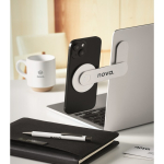 Magnetische aluminium telefoonhouder met metalen ring kleur zilver sfeervolle hoofdweergave