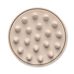 Plastic massageborstel om de hoofdhuid te masseren kleur beige