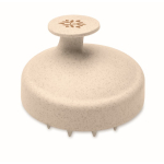 Plastic massageborstel om de hoofdhuid te masseren kleur beige hoofdweergave tweede weergave