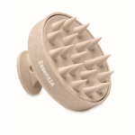 Plastic massageborstel om de hoofdhuid te masseren kleur beige hoofdweergave