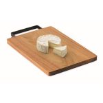 Snijplank van acaciahout met comfortabele RVS handgreep kleur hout derde weergave