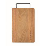 Snijplank van acaciahout met comfortabele RVS handgreep kleur hout hoofdweergave vierde weergave