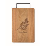 Snijplank van acaciahout met comfortabele RVS handgreep kleur hout tweede hoofdweergave