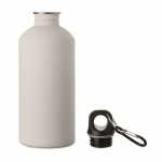 Lekvrije fles van roestvrij staal met rubberen afwerking 500 ml kleur wit tweede weergave