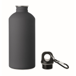 Lekvrije fles van roestvrij staal met rubberen afwerking 500 ml kleur marineblauw tweede weergave