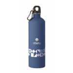 Fles met karabijnhaak van gerecycled roestvrij staal 750 ml kleur koningsblauw tweede hoofdweergave