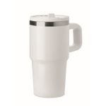 Thermosbeker met deksel en rietje 500ml kleur wit tweede weergave