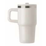 Thermosbeker met deksel en rietje 500ml kleur wit zesde weergave
