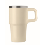 Thermosbeker met deksel en rietje 500ml kleur beige achtste weergave