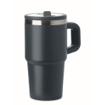 Thermosbeker met deksel en rietje 500ml kleur marineblauw tweede weergave