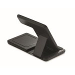 Opvouwbaar draadloos 3-in-1 laadstation 15W kleur zwart vierde weergave