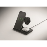 Opvouwbaar draadloos 3-in-1 laadstation 15W kleur zwart zesde weergave