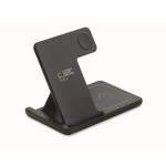 Opvouwbaar draadloos 3-in-1 laadstation 15W kleur zwart hoofdweergave