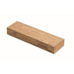 Houten schrijfset met blauwe pen en vulpotlood kleur hout vijfde weergave