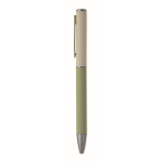 Draaibare pen van gerecycled aluminium met rubberen afwerking kleur mintgroen vijfde weergave