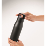 Thermosfles met handvat en makkelijk te openen dop 500 ml kleur zwart foto bekijken tweede weergave