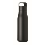 Thermosfles met handvat en makkelijk te openen dop 500 ml kleur zwart vijfde weergave
