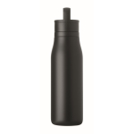 Thermosfles met handvat en makkelijk te openen dop 500 ml kleur zwart zesde weergave