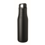 Thermosfles met handvat en makkelijk te openen dop 500 ml kleur zwart achtste weergave