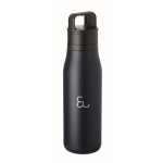 Thermosfles met handvat en makkelijk te openen dop 500 ml kleur marineblauw hoofdweergave