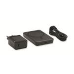 Reisset met magnetische powerbank 5.000mAh en USB-C-oplader kleur zwart derde weergave