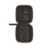 Reisset met magnetische powerbank 5.000mAh en USB-C-oplader kleur zwart achtste weergave